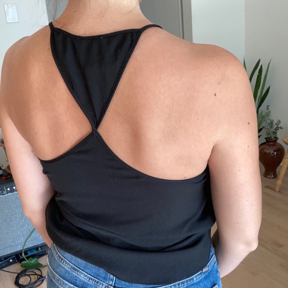 🐯3/$25 Black Nordstrom Flowy Cutout Tank Top - Picture 4 of 4
